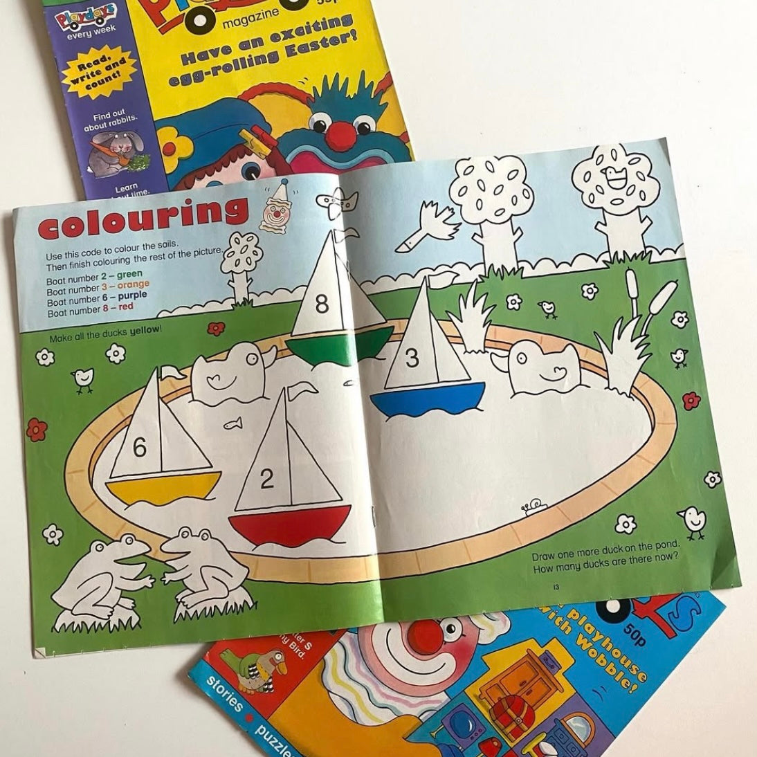 Set of 3 vintage 1993 Playdays magazines. Great vintage condition no drawings.