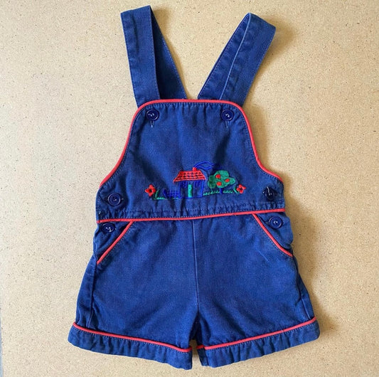 80s vintage royal blue overalls 18 months