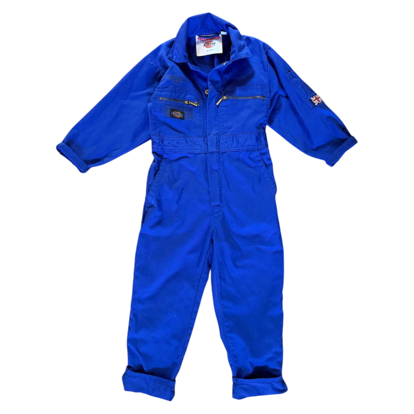 Vintage dickies boiler suit in royal blue. Has some marks on the right arm. Size 8-9 years