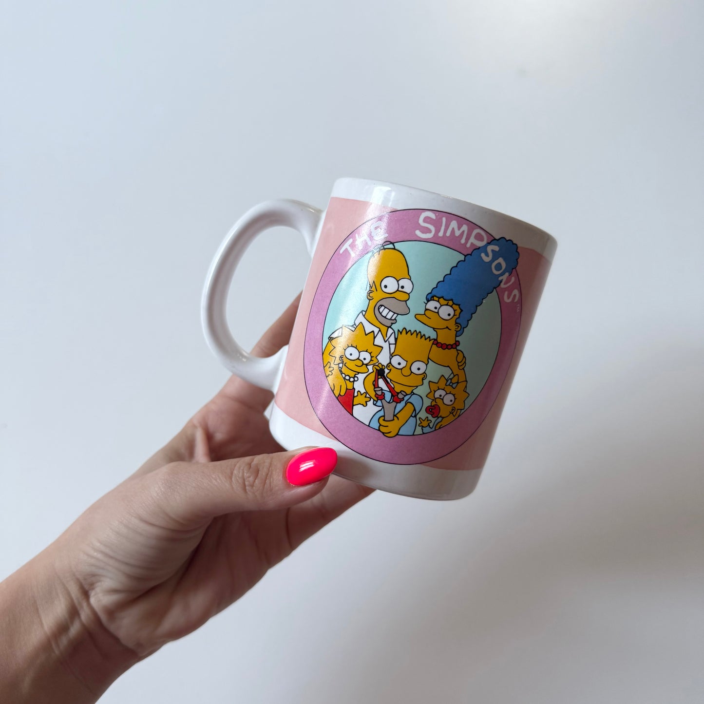 Vintage 1991 ceramic simpsons mug