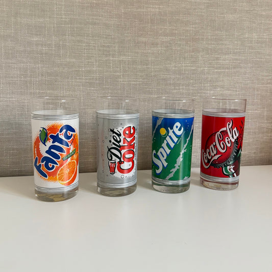 Vintage set of 4 glass tumblers