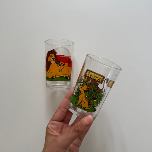 Vintage Disney lion king set of two glasses