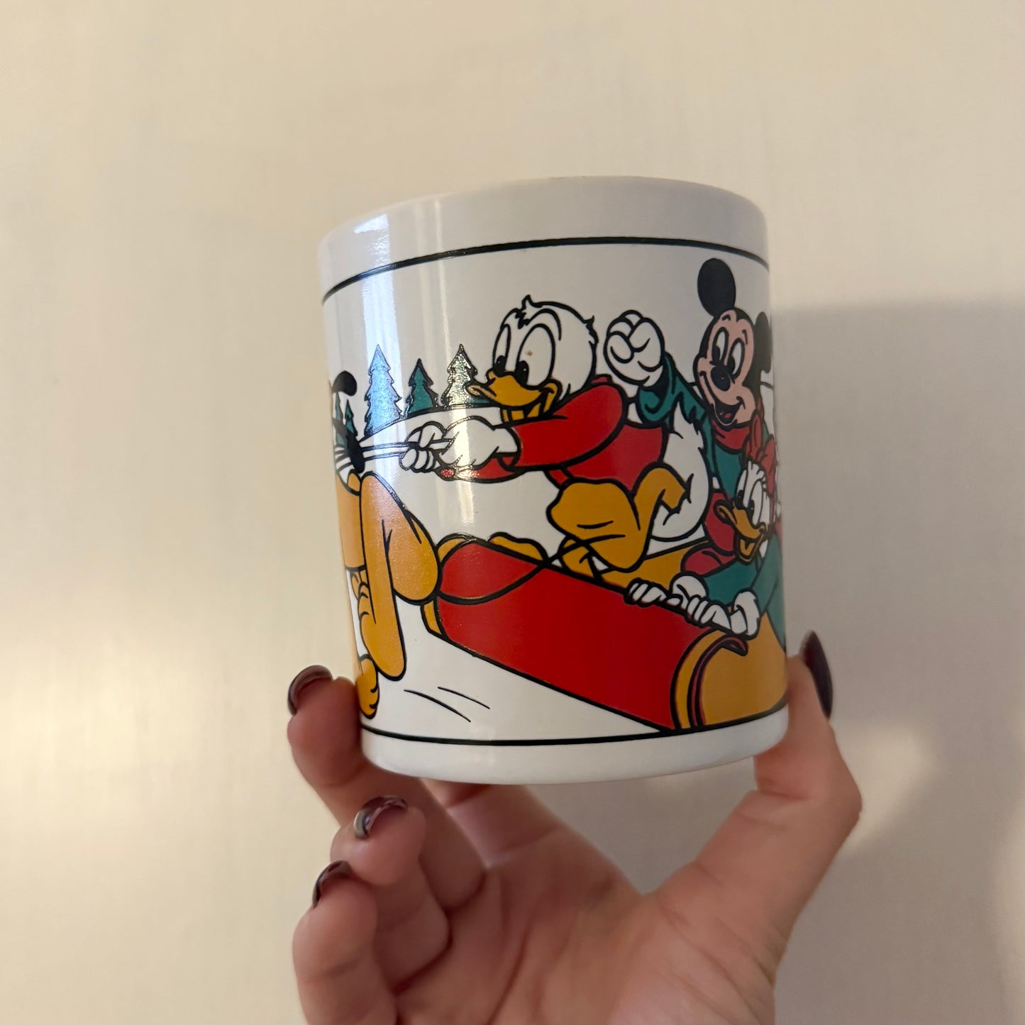Vintage Mickey Mouse Christmas mug