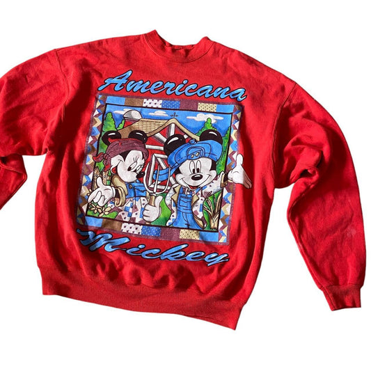 Vintage Mickey Mouse jumper 

Size L/12 ladies 

Has some marks on the arm due to vintage condition