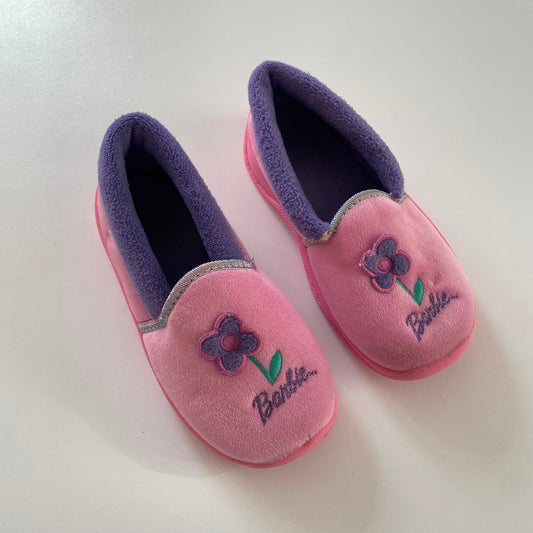 Vintage Barbie fleece slippers. Few minor marks as shown. Size 10 UK