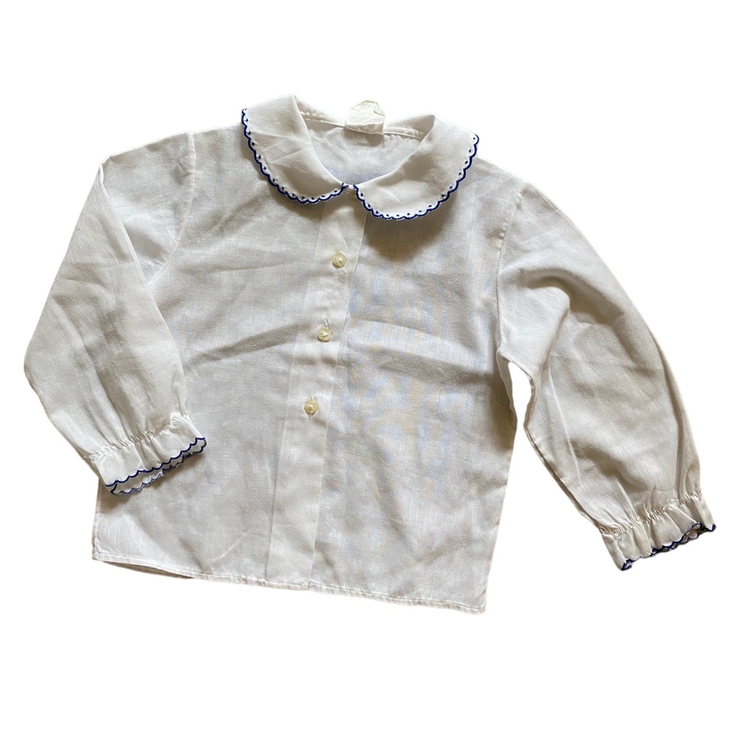 White cotton vintage collared shirt top age 2 years