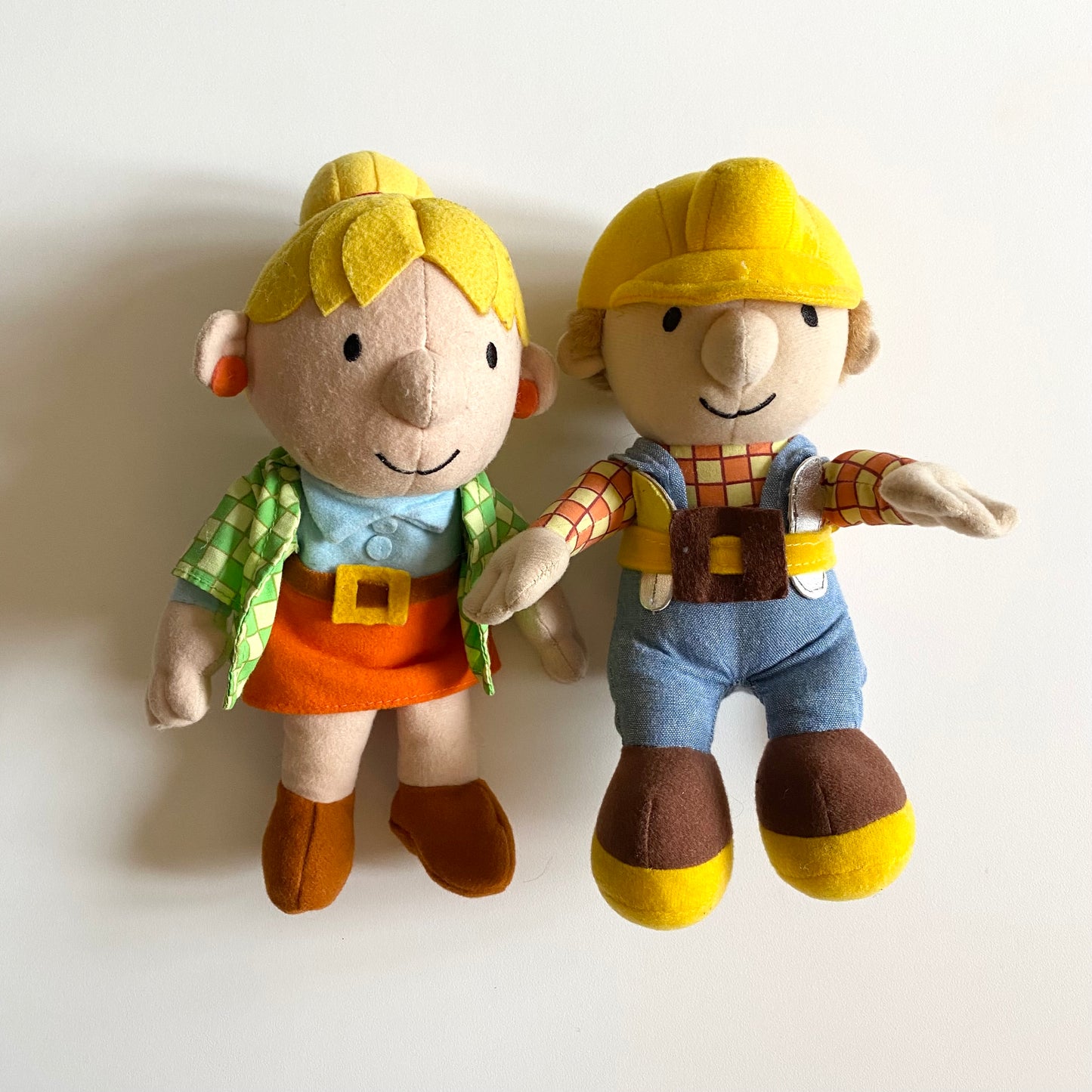 Vintage Bob the builder & Wendy soft toys set. Wendy is 1998 and Bob 2008
