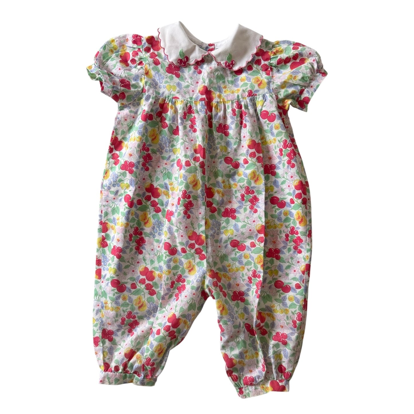 Beautiful vintage ladybird fruit print romper. 🍓🥹12-18 months