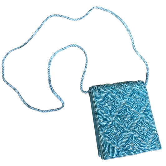 Turquoise blue beaded vintage bag 💙