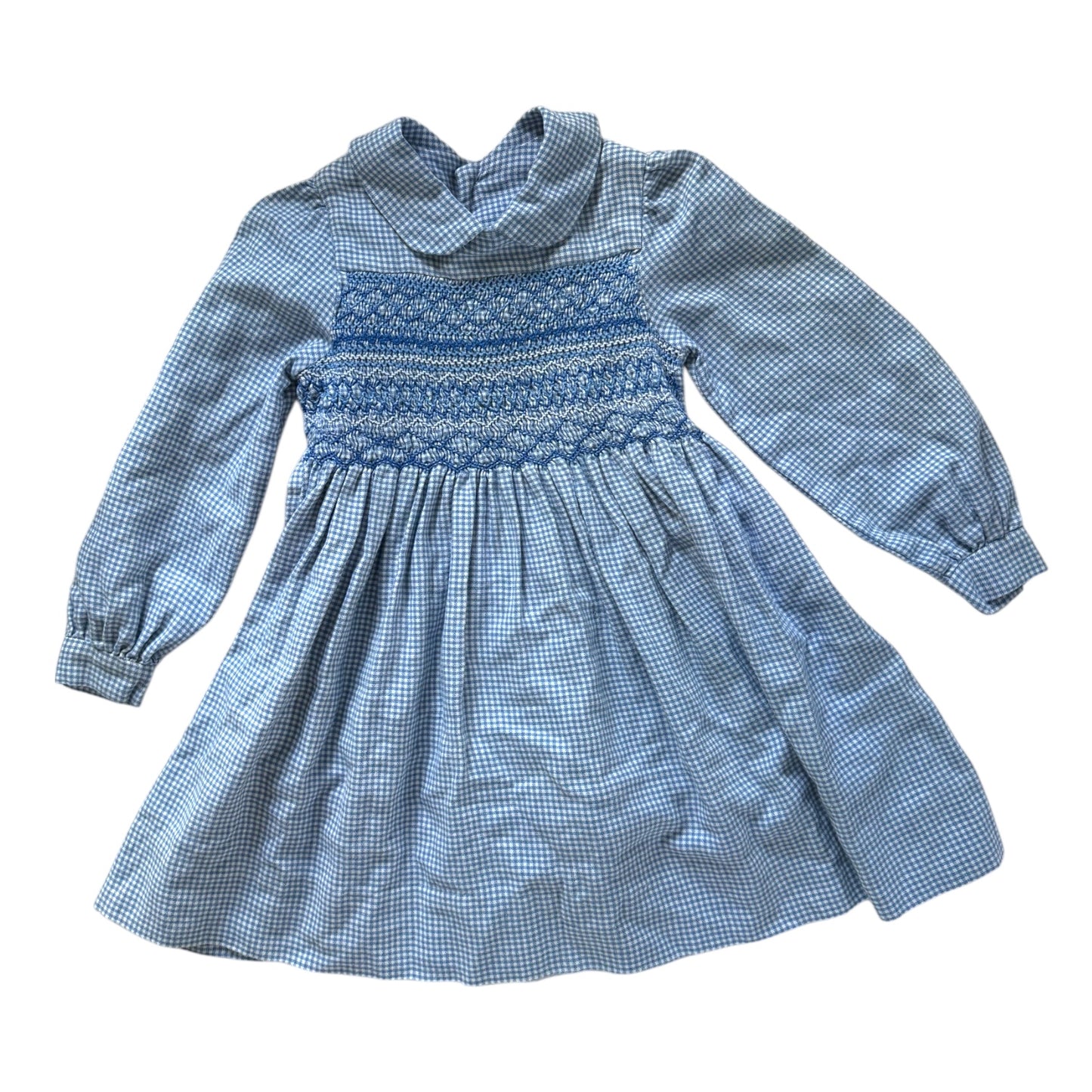 Vintage smock baby blue dress. Size 18 months - 2 years