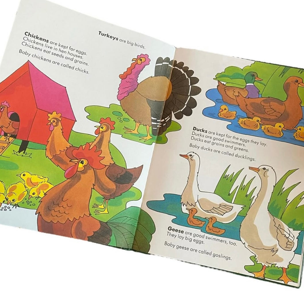 Vintage 1986 animals book