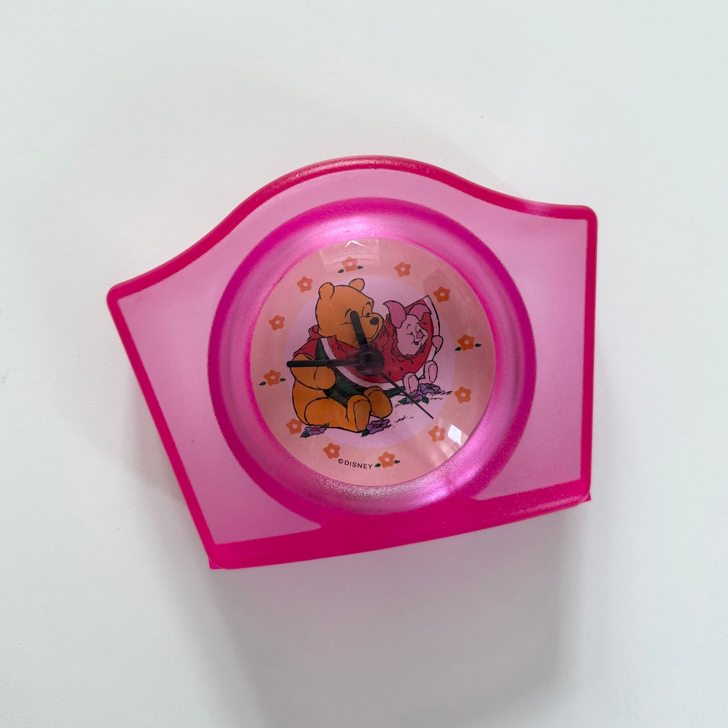 Vintage pink Winnie the Pooh clock
