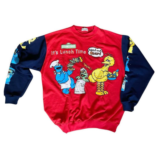 Vintage George colour block Sesame Street sweatshirt size 8-10