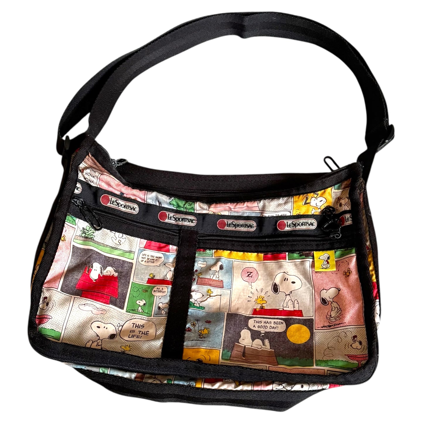 Vintage le sportsac snoopy satchel crossbody bag.