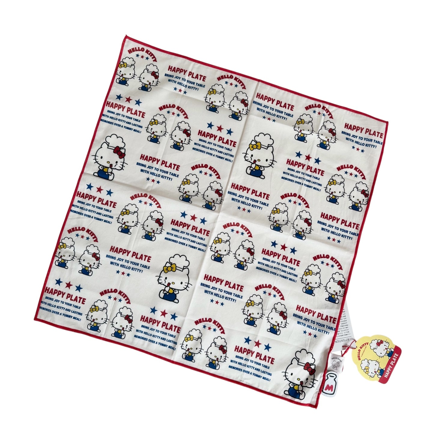 Hello kitty cotton place mat. Could be a Neckerchief also? (Multiuse!!)