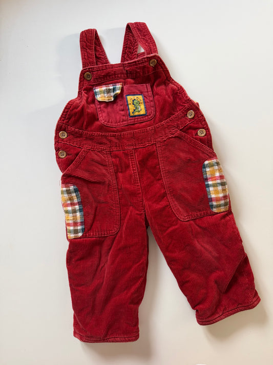 Vintage corduroy dungarees. Size 18 months