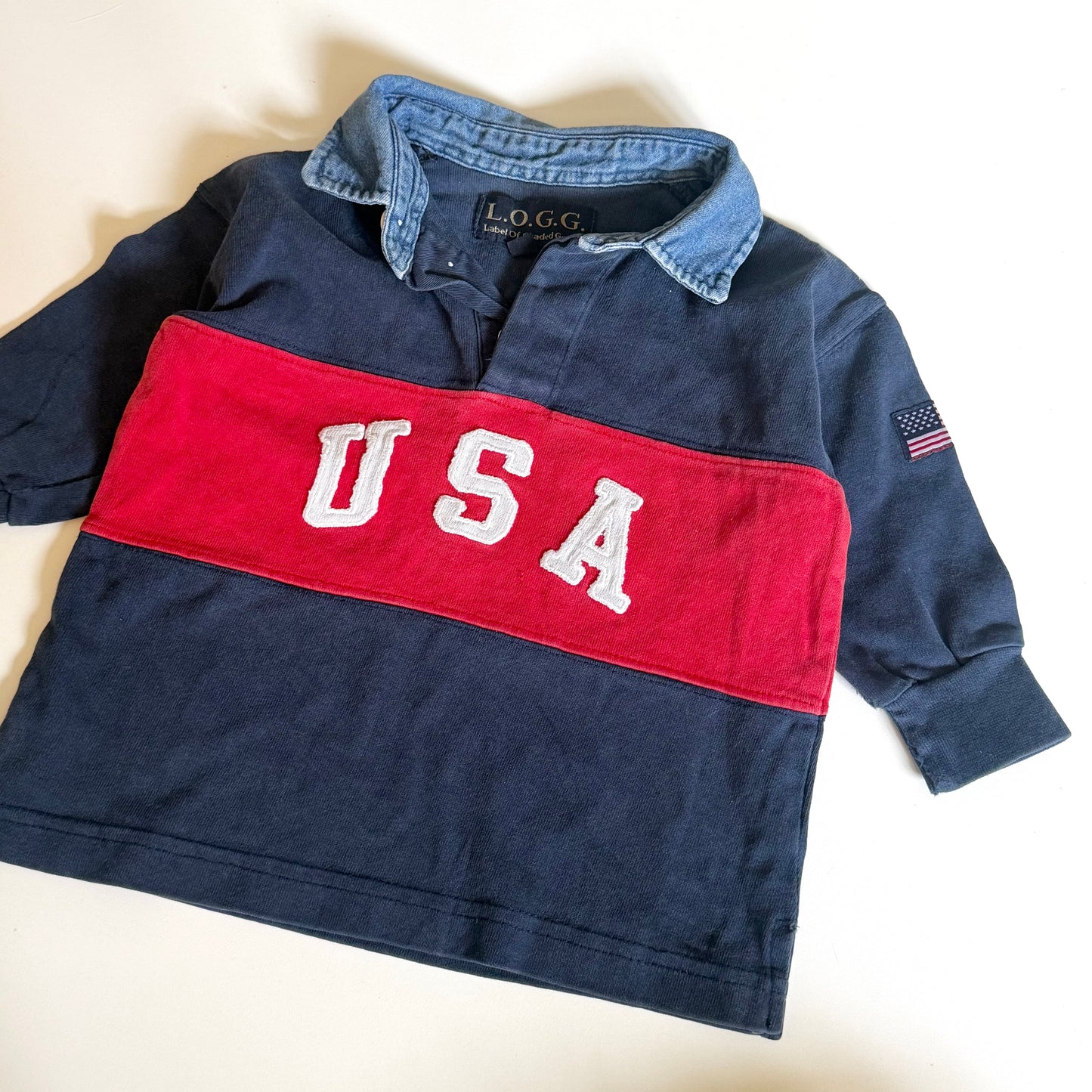 Vintage rugby top. Size 12-18 months imo!
