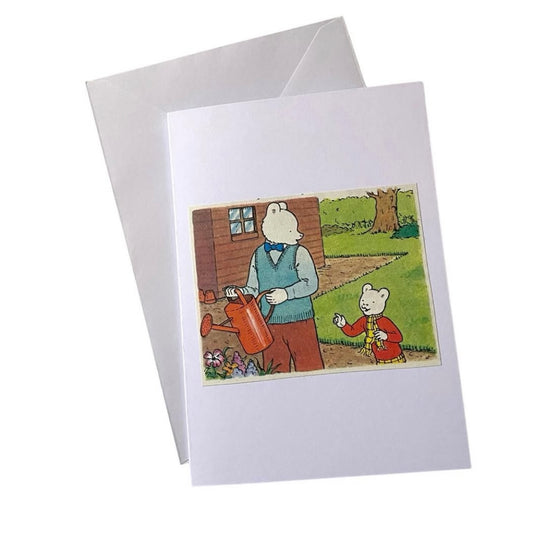 Recycled & homemade vintage card - rupert
