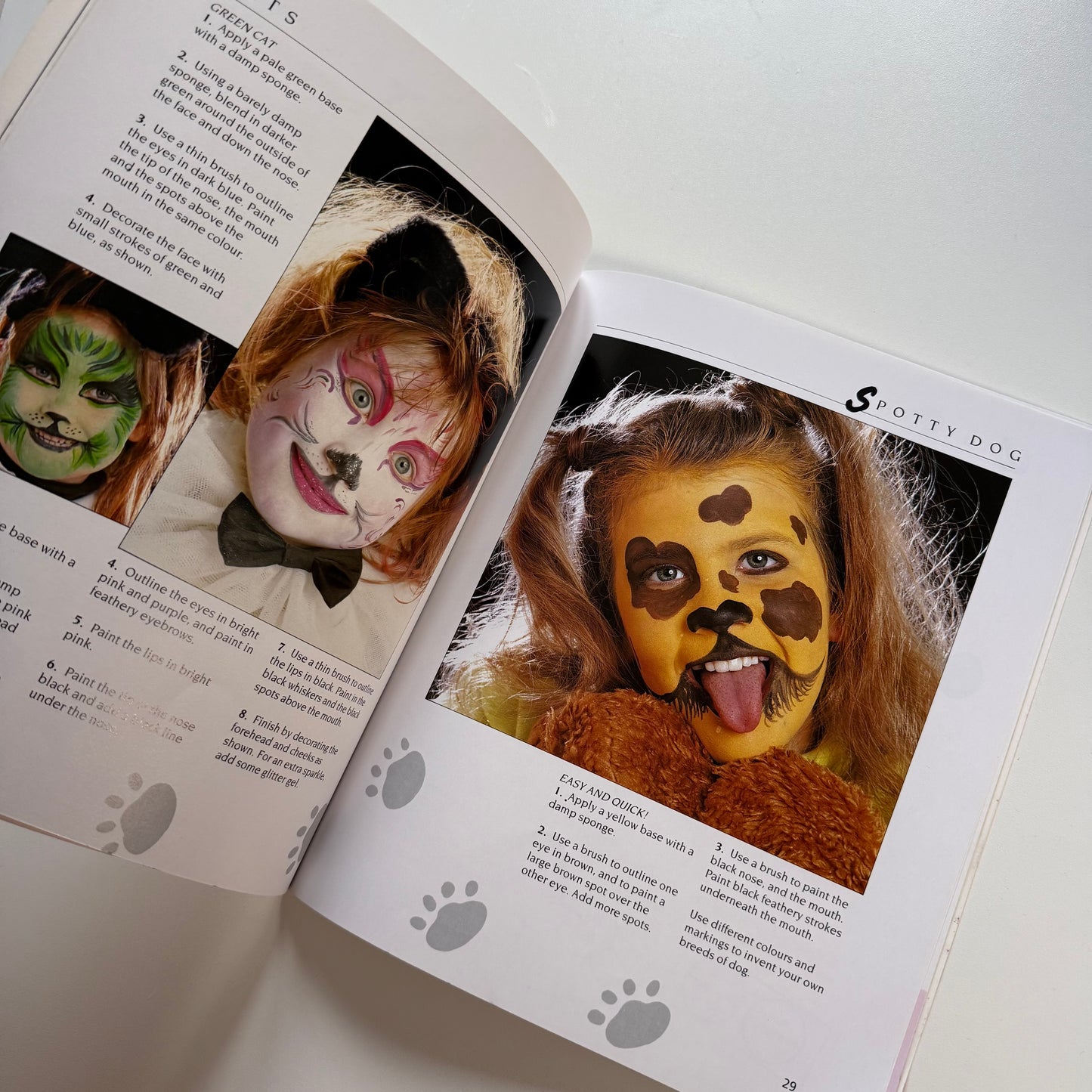 Vintage 1991 ‘five minute faces’ face painting book.