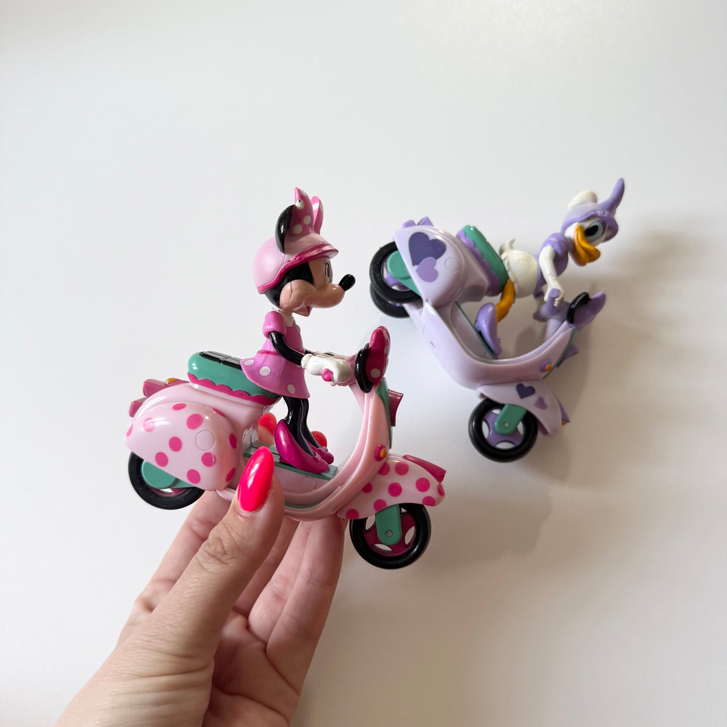 Disney Minnie Mouse and Daisy Duck scooters. Set of two.