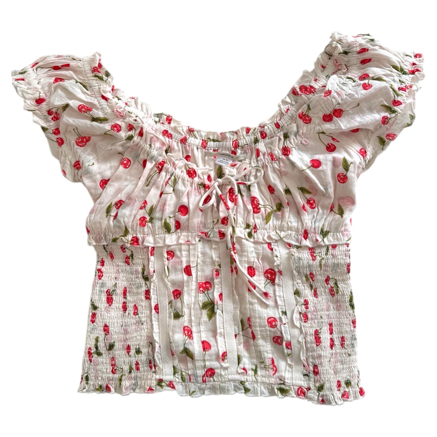 Kimchi for urban outfitters cherry print summer top. Size Xs