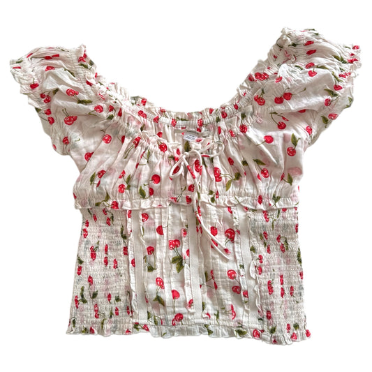 Kimchi for urban outfitters cherry print summer top. Size Xs