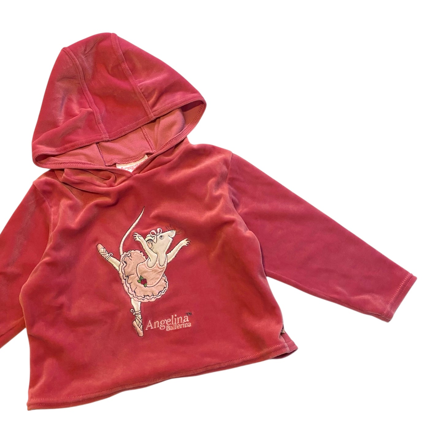 Vintage mothercare velour Angelina ballerina hoodie. Size 18 months - 2Y