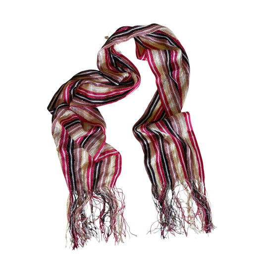 Vintage Y2K striped shawl neck scarf