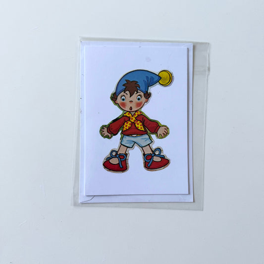 Recycled & homemade vintage card - Noddy
