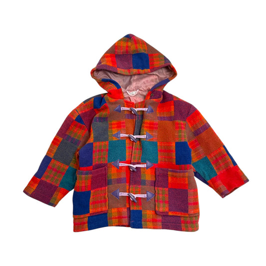 Vintage patchwork print coat. Size 2-3 years