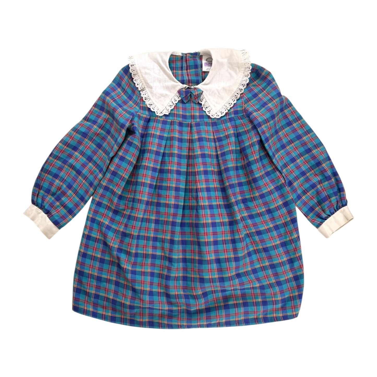 Vintage boots check print dress. Size 3-4 years