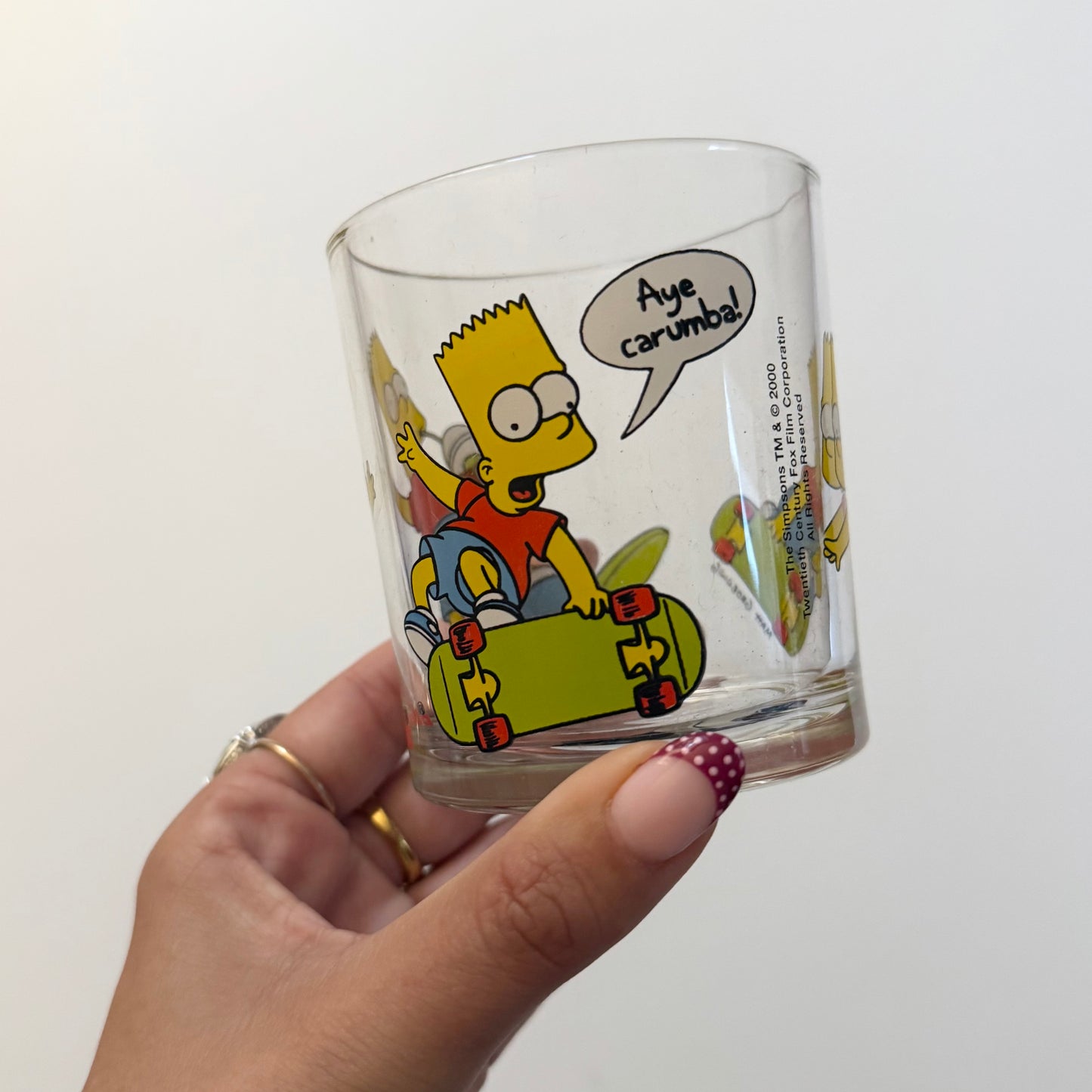 Vintage 2000 Nutella simpsons nutella glass