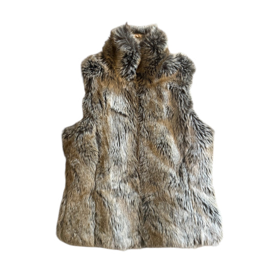 Vintage 90s warehouse zip up faux fur gilet sleeveless jacket 
Imo size 8-10