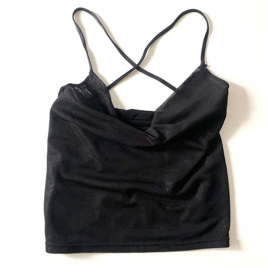 Vintage newlook shimmery cowl neck backless cami top 

Criss cross back / size 6-8