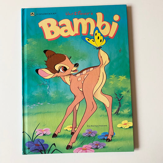 Vintage 1984 bambi hardback book a4
