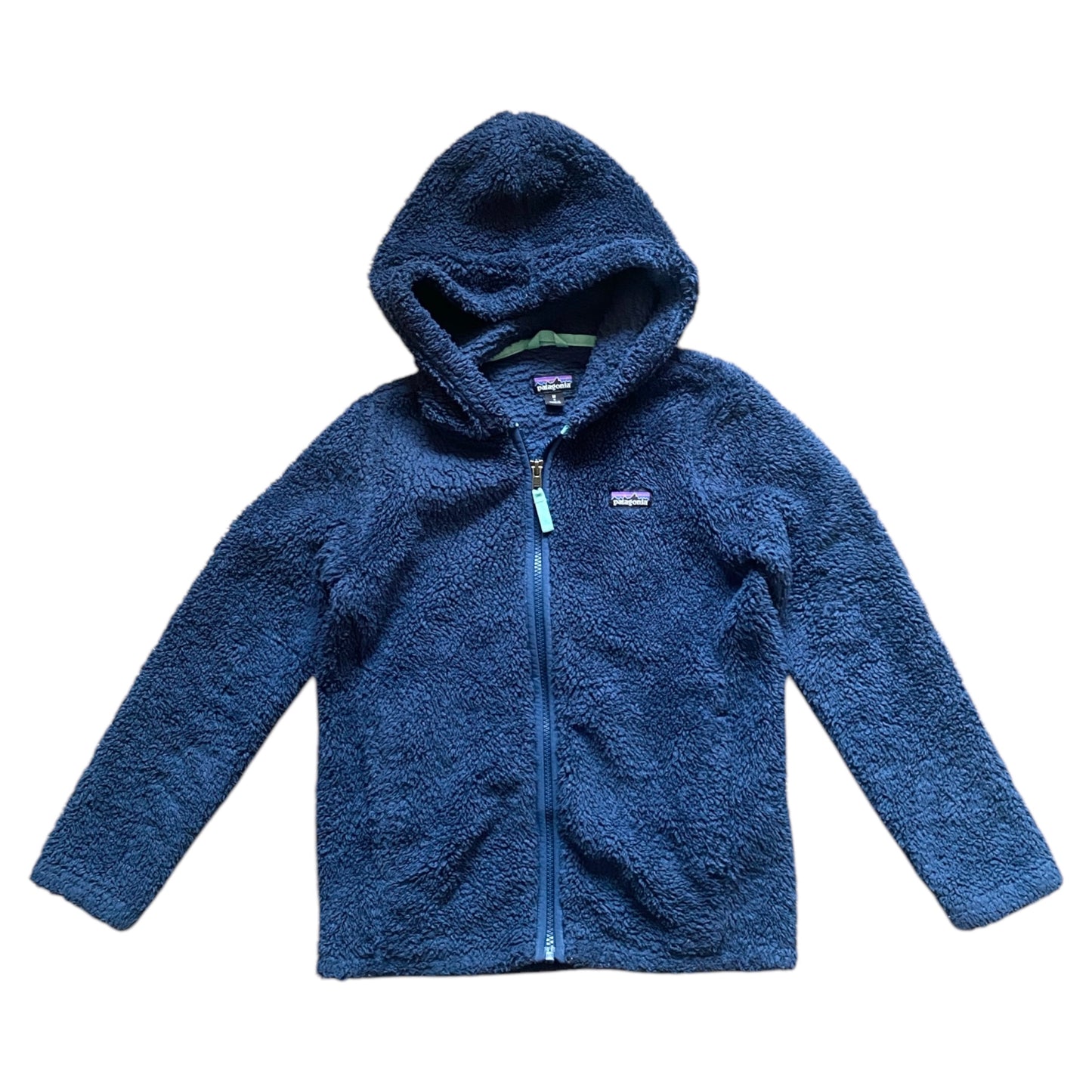 Patagonia navy blue fleece zip up jacket. Size 10 years