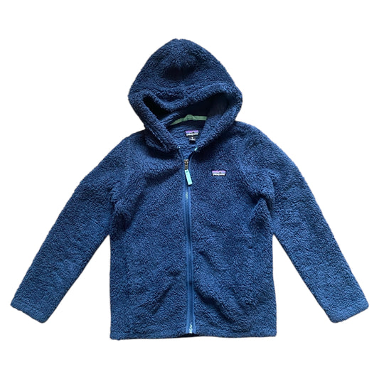 Patagonia navy blue fleece zip up jacket. Size 10 years