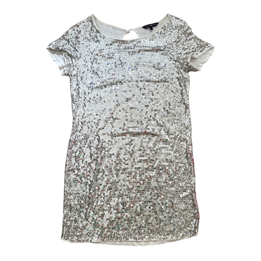 French connection silver sequin tshirt mini dress. Size 6