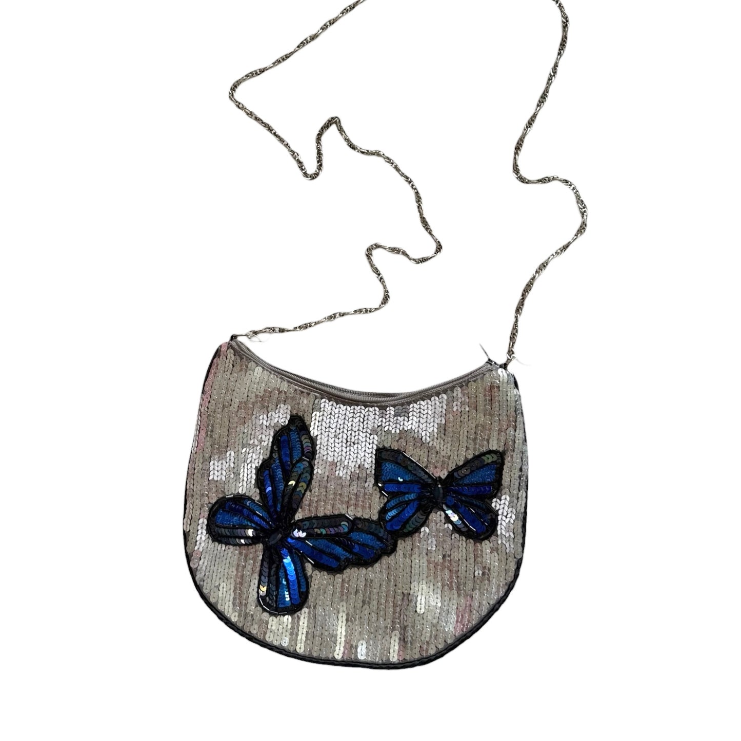 Vintage Y2K sequin butterfly cross body bag
