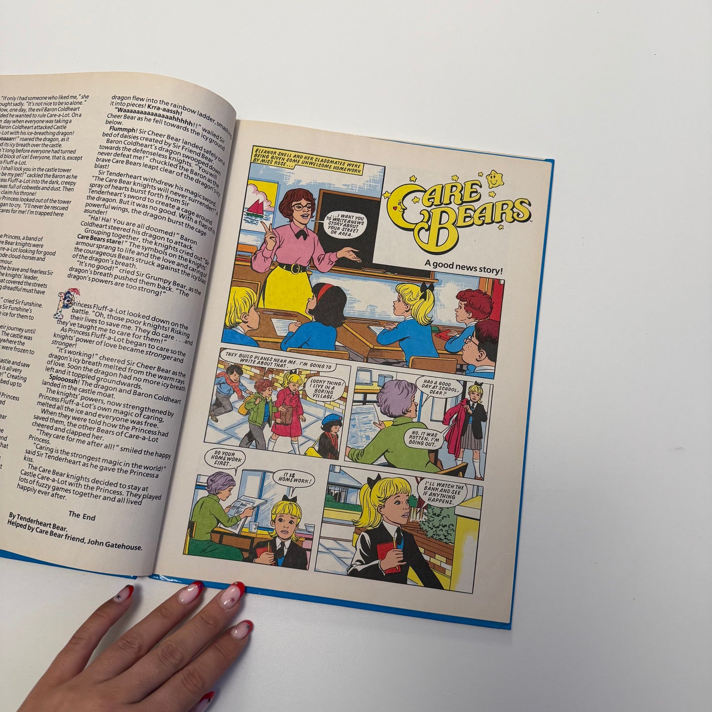 Vintage 1986 Care Bears a4 comic book