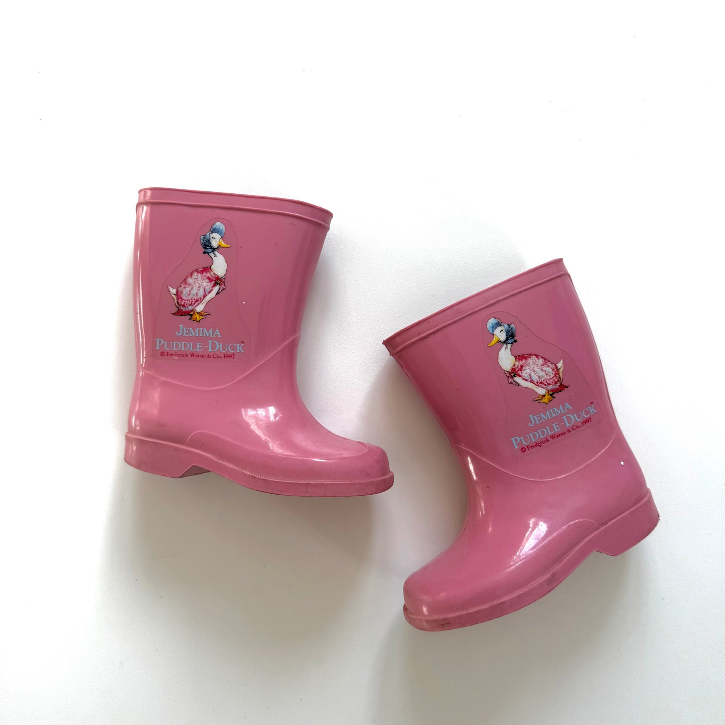 Vintage 1997 jemima puddle duck welly boots. Size 4