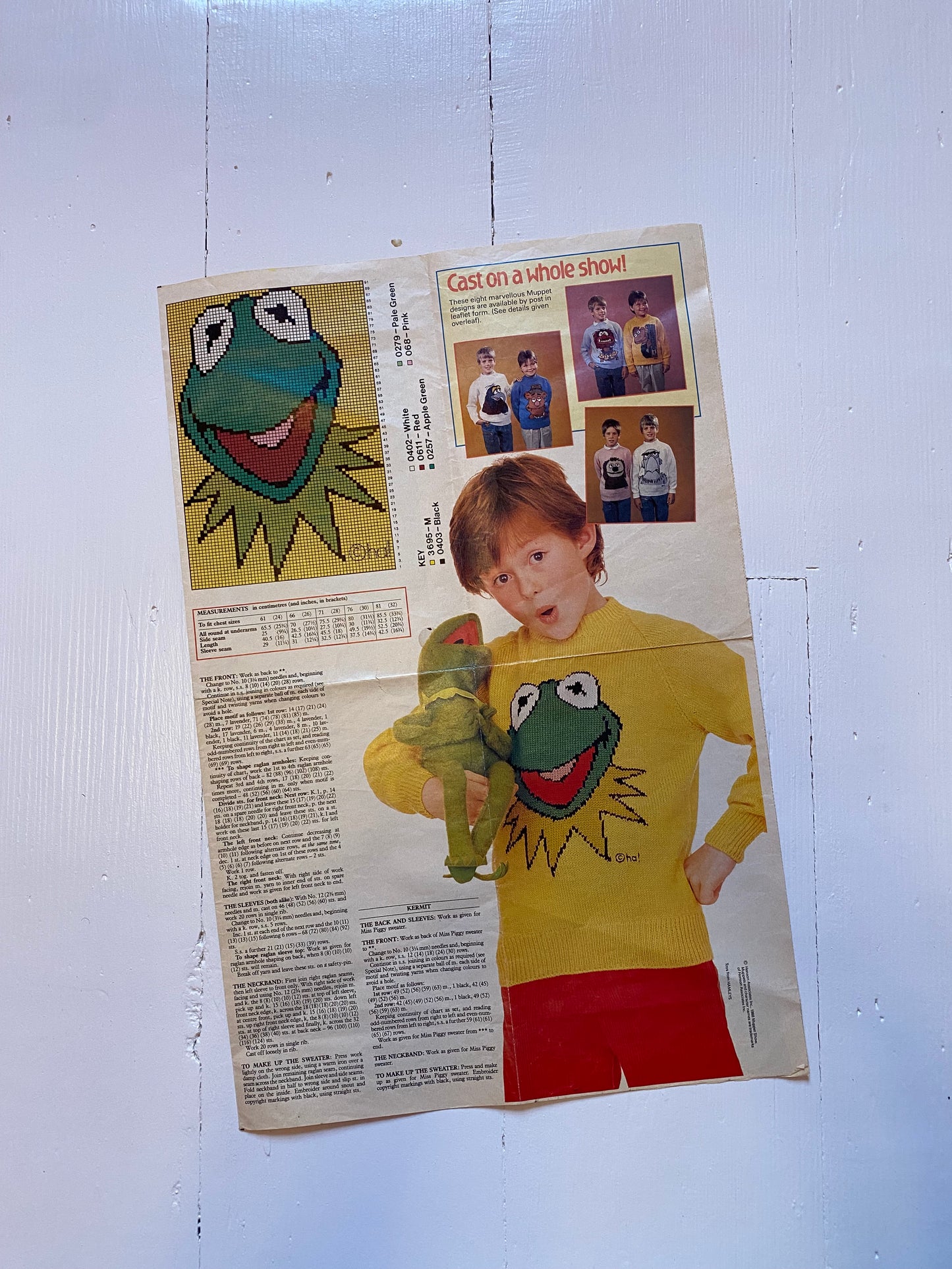 Rupert, Kermit and miss piggy knitting patterns