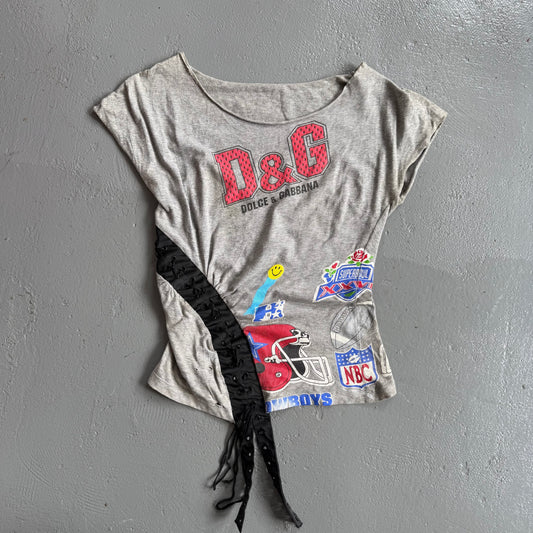 Vintage grunge Y2K punk rock top. Size S