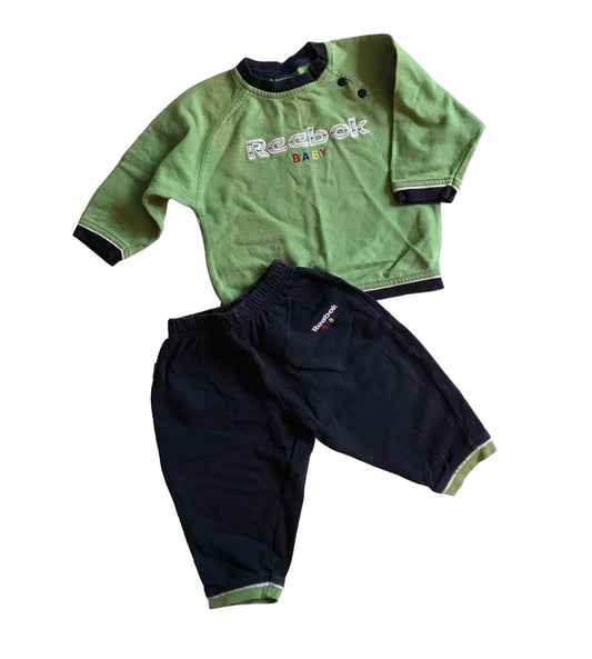 Reebok two piece co ord sweatshirt and joggers. 12 months