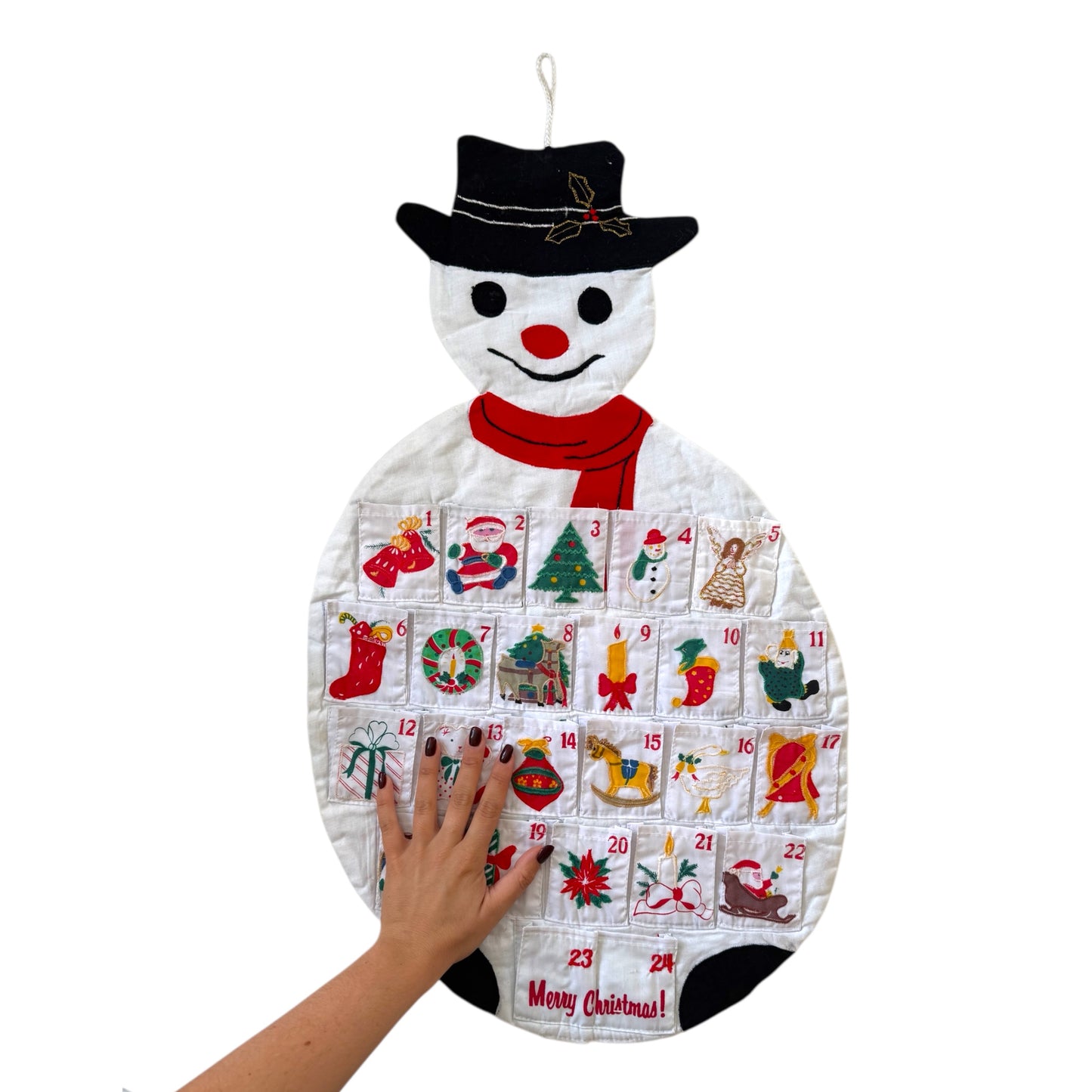 Vintage snowman advent calender