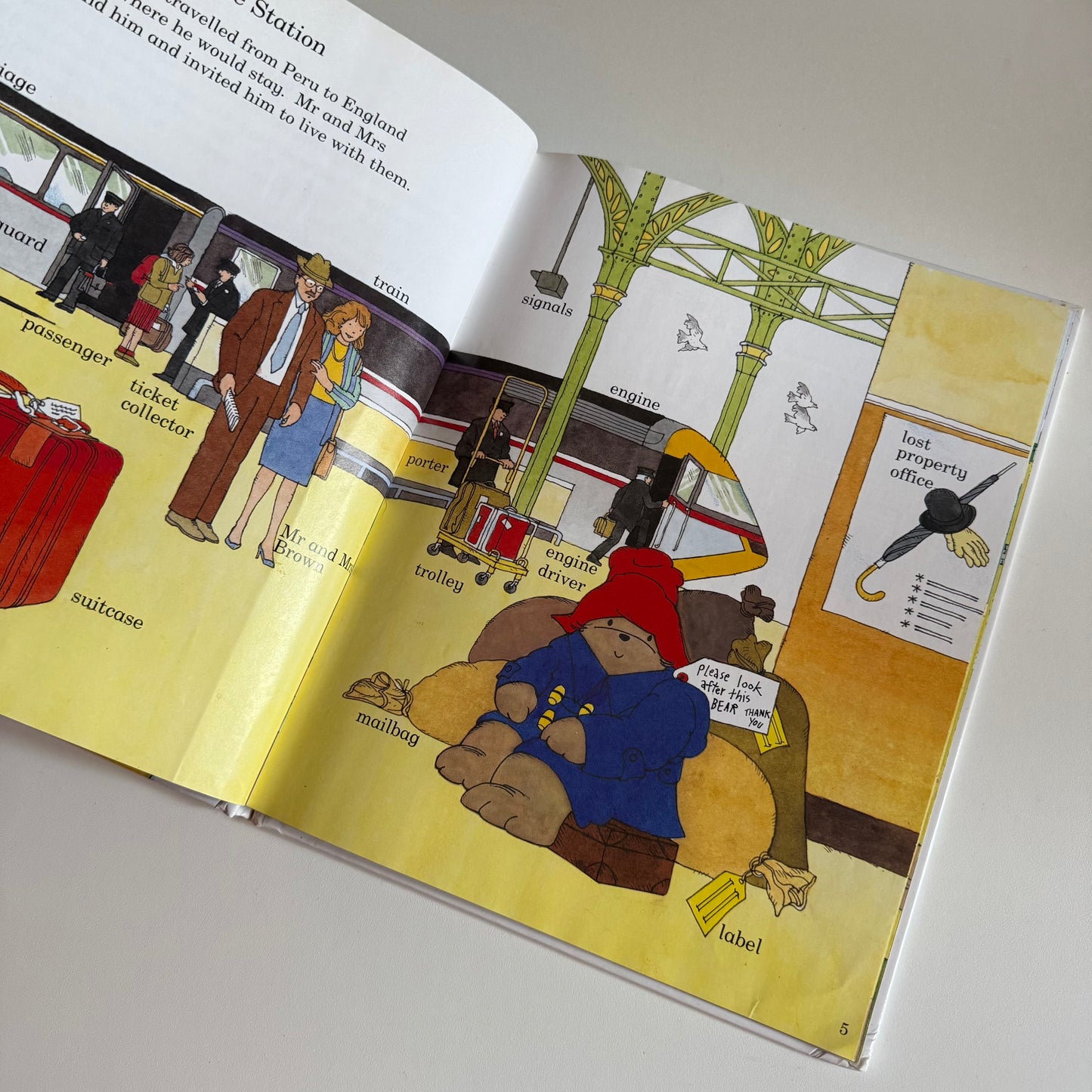 Vintage 1993 a4 Paddington first words book. One page ripped ( reflects in price!)