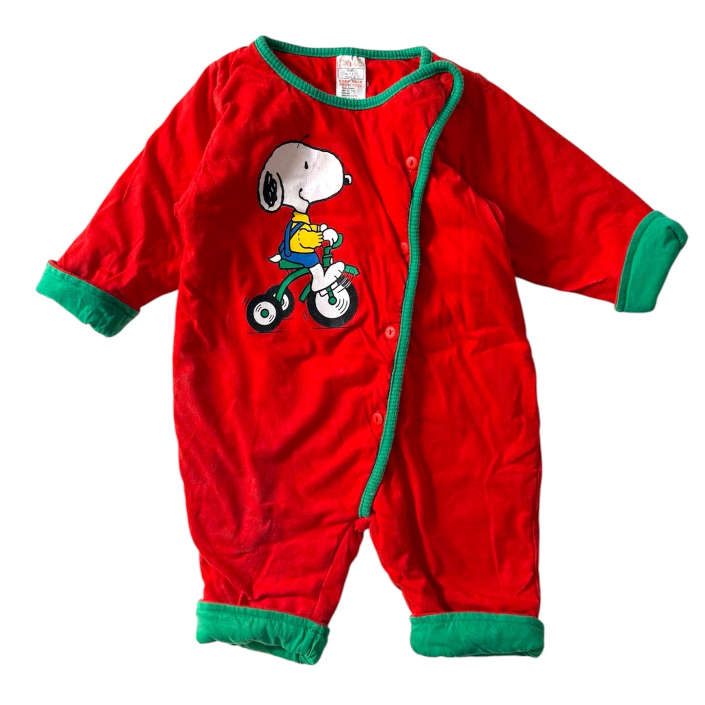 Vintage red snoopy romper. Size 6-12 months