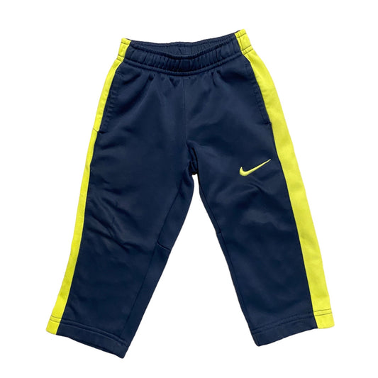 Navy & neon yellow 90s Nike sweatpant trousers age 18m-2 years