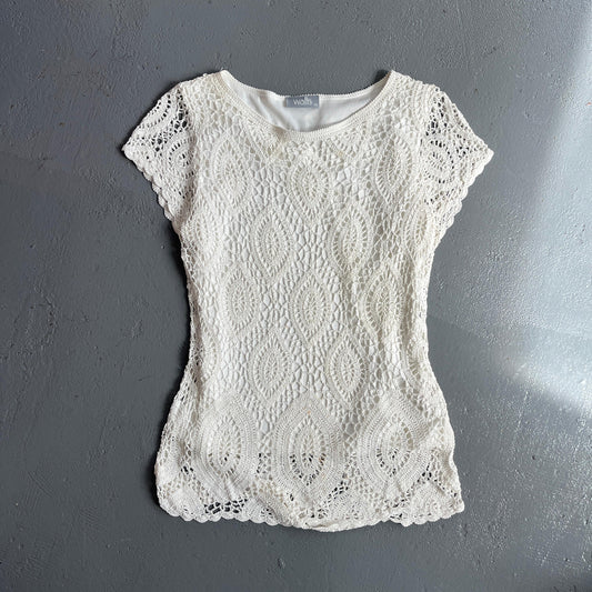 Vintage Y2K Wallis crochet cowl neck top. Size M (10 ish)