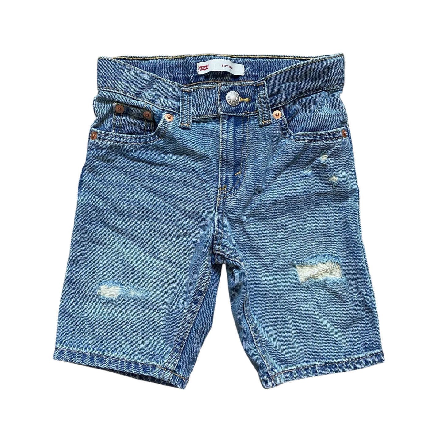 Denim blue Levi’s shorts. Size 5 years